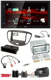 JVC USB Bluetooth Lenkrad DAB 2DIN Autoradio für Hyundai i10 2009-13 dunkelsilbe
