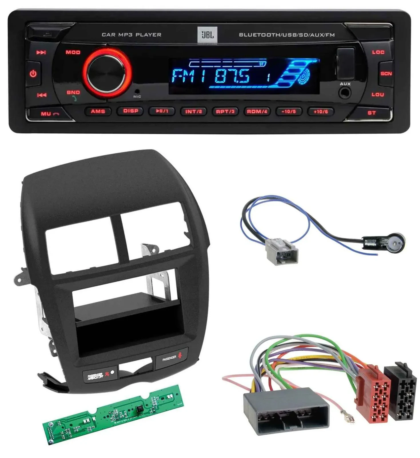 JBL AUX MP3 USB Bluetooth SD Autoradio für Mitsubishi ASX (2010-2014)