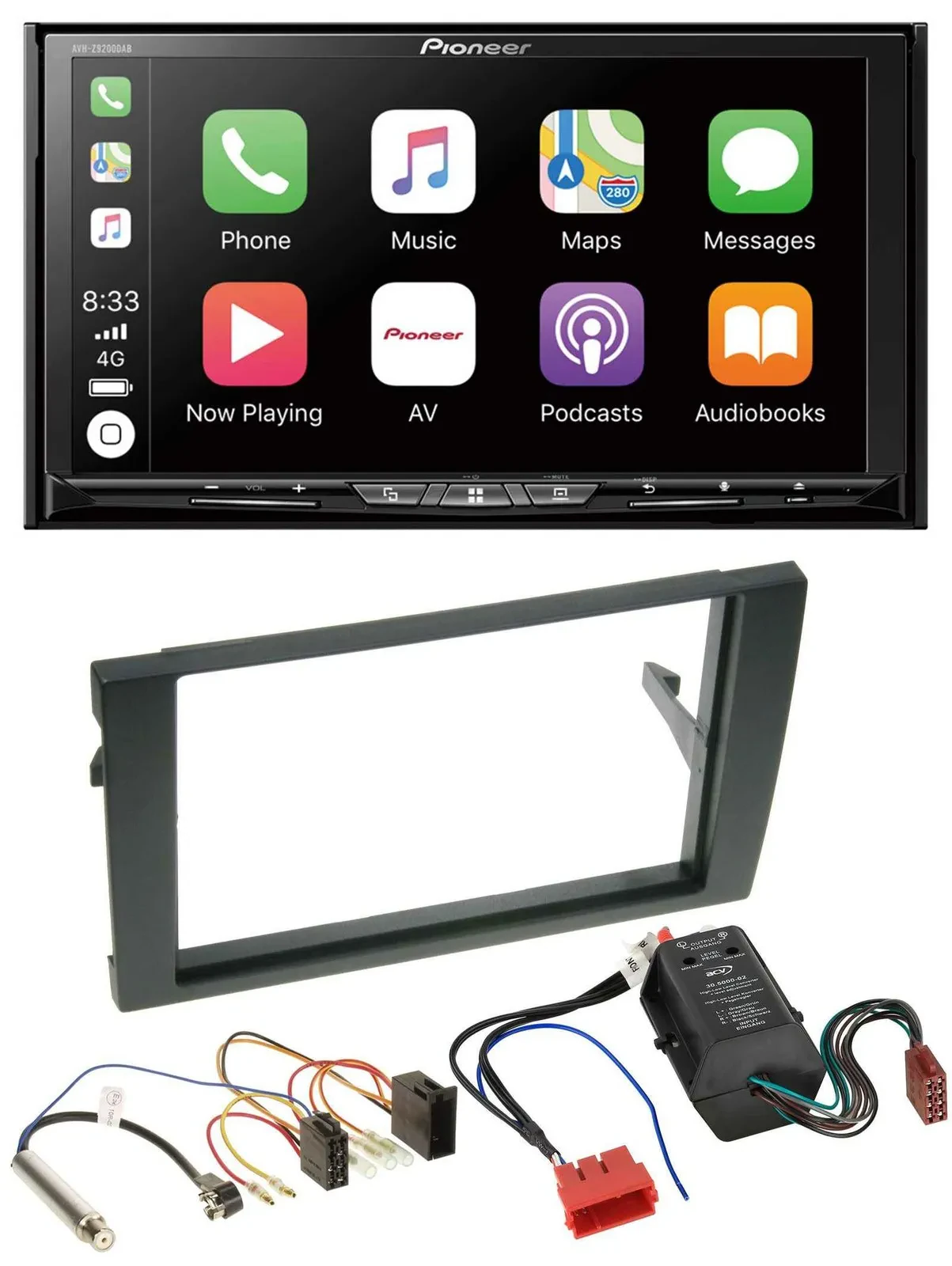 Pioneer 2DIN MP3 USB DAB DVD Bluetooth Autoradio für Audi A4 B6 B7 00-08 Bose Ak