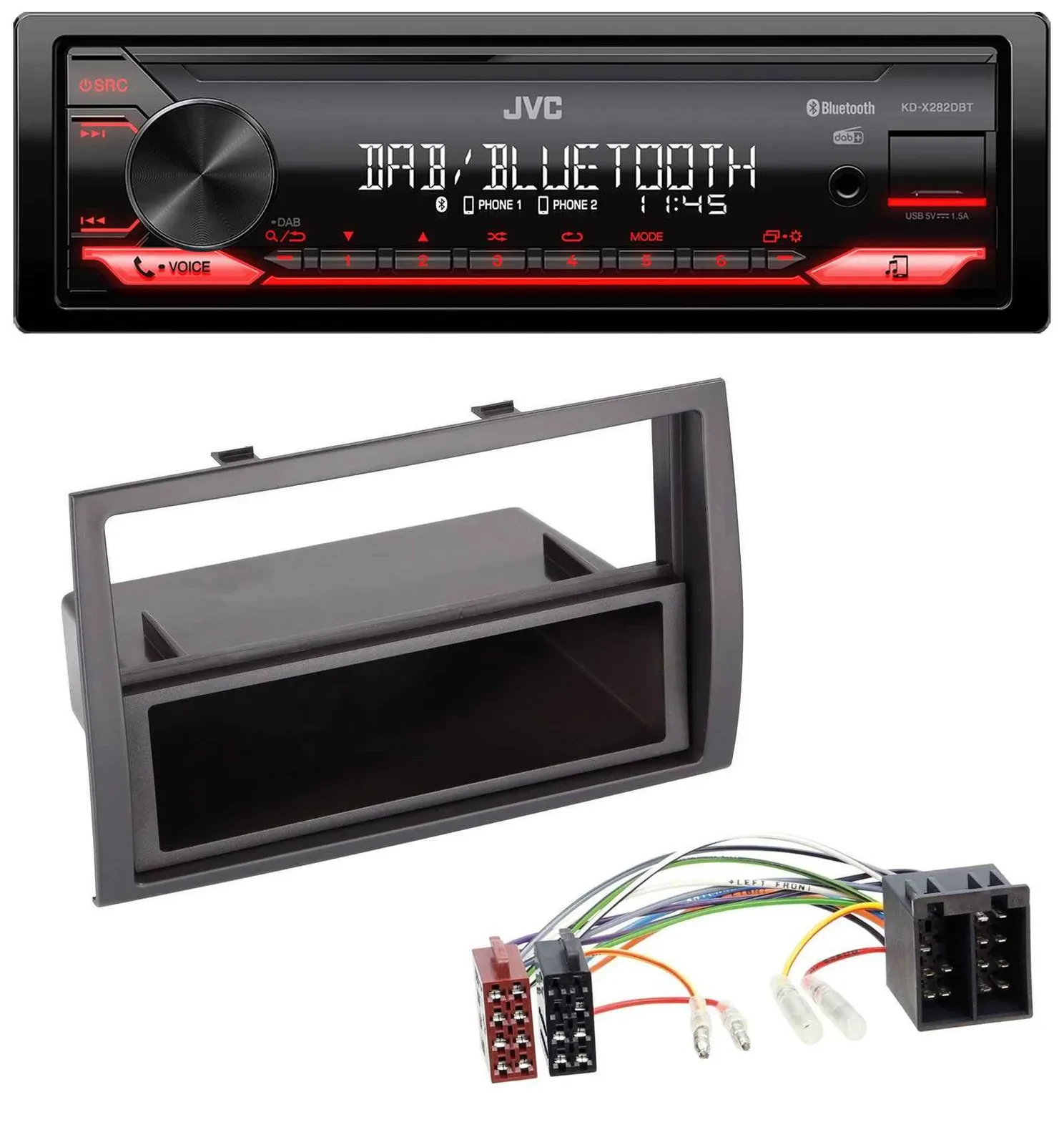 JVC Bluetooth USB DAB MP3 Autoradio für Citroen Jumper Peugeot Boxer Fiat Ducato