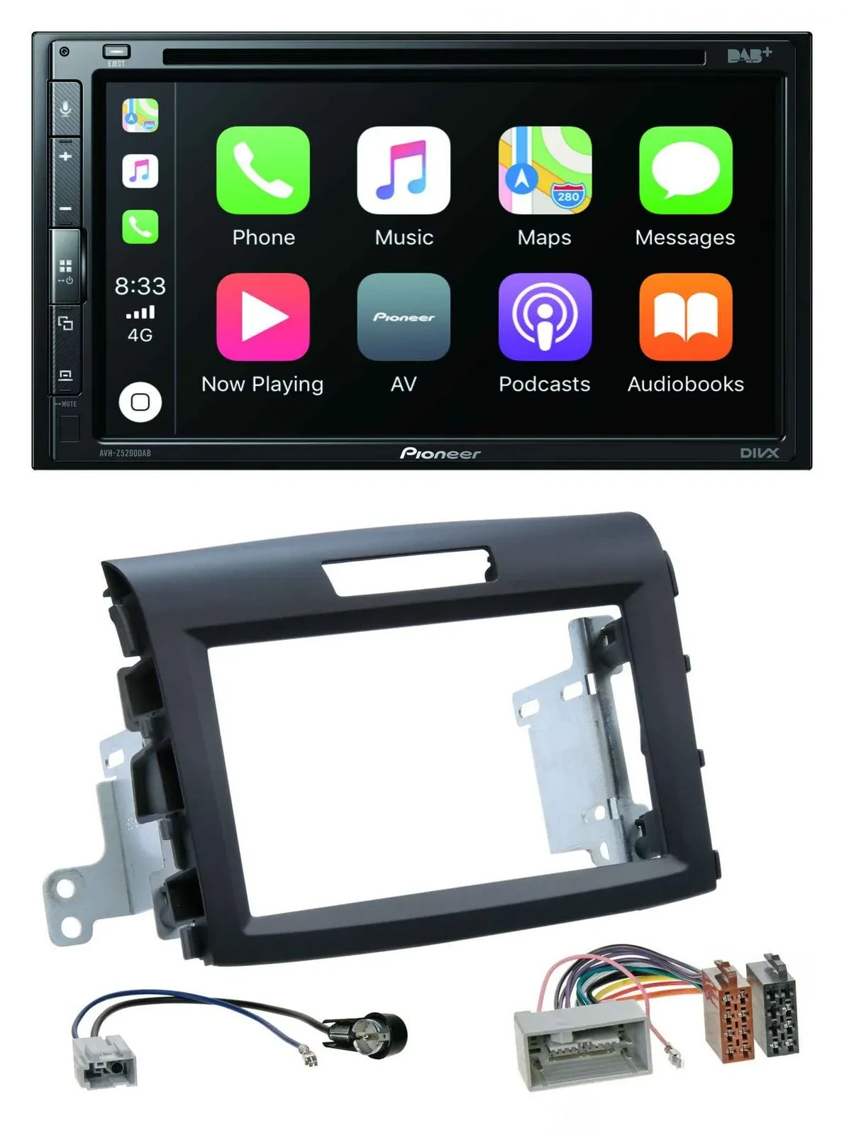 Автомагнитола для Honda CR-V (FR5/FR6) Pioneer 2-DIN, DVD, MP3, DAB, Bluetooth, USB
