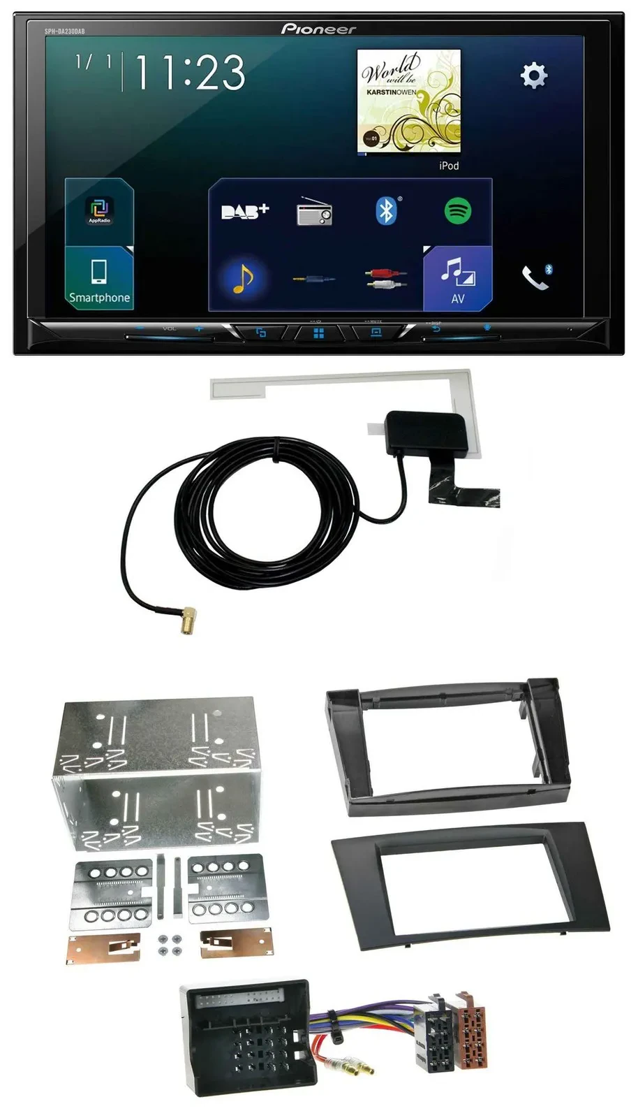 Pioneer 2DIN DAB USB MP3 Bluetooth Autoradio für Mercedes E-Klasse S211 03-09 Ru