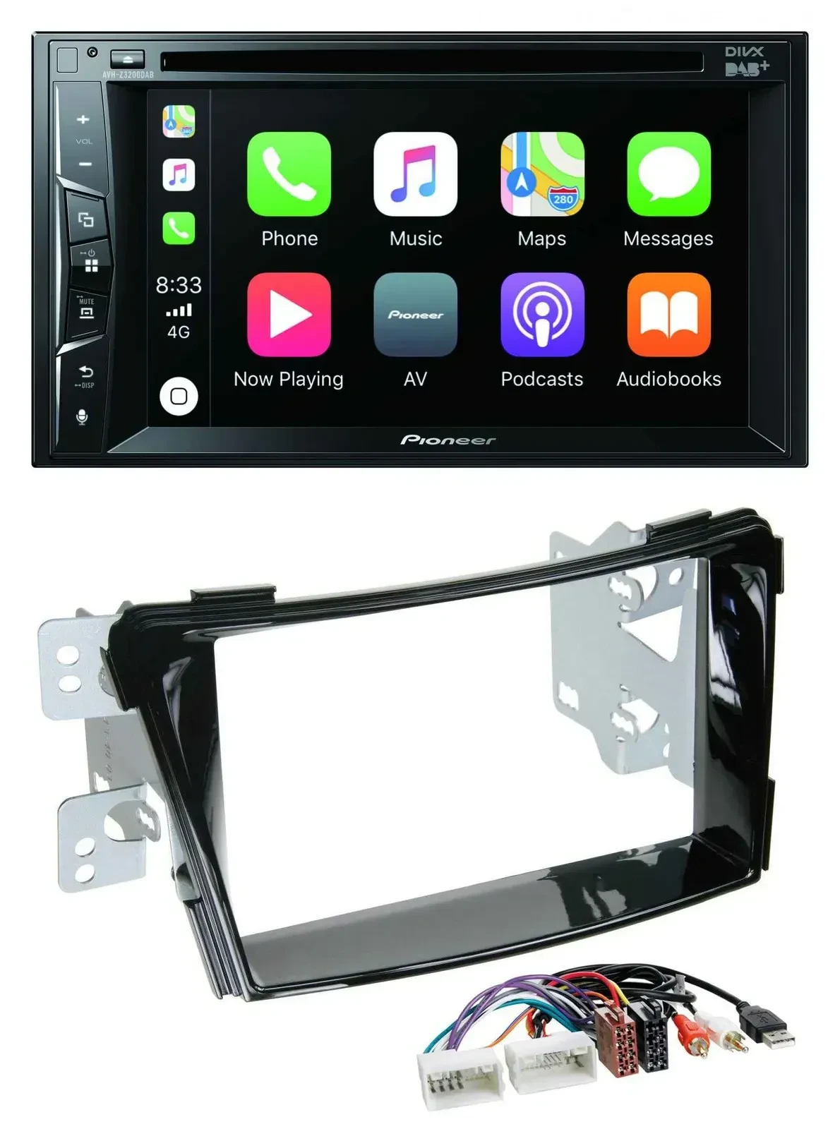 Автомагнитола Pioneer 2-DIN, MP3 USB DVD Bluetooth DAB для Hyundai i40 (с 2011)