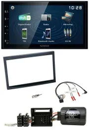 Kenwood 2DIN Bluetooth Lenkrad USB DAB Autoradio für Citroen C2 C3 Berlingo Jump