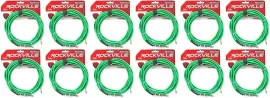 Инструментальный кабель Rockville RCGT20G Green 6.1 м (12 штук)