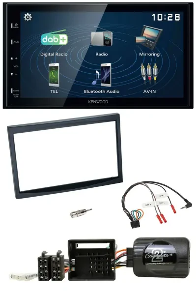 Kenwood 2DIN Bluetooth Lenkrad USB DAB Autoradio für Citroen C2 C3 Berlingo Jump