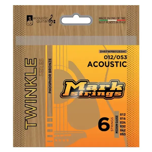 Струны для акустической гитары Markbass Twinkle Series Phosphor Bronze 12-53