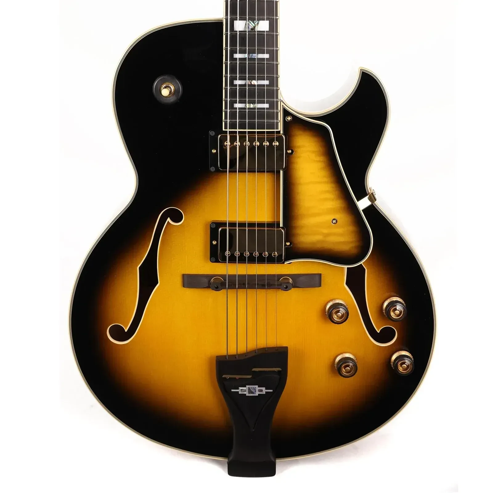 Электрогитара Ibanez George Benson LGB30 Hollowbody Yellow Vintage Sunburst с кейсом