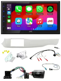 Автомагнитола для Alfa Romeo Giulietta (940) 2010–2014 JVC 2-DIN, Bluetooth, DAB, USB, белая