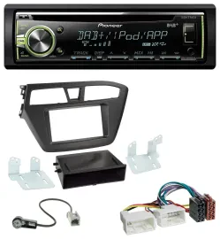 Pioneer DAB USB MP3 AUX CD Autoradio für Hyundai i20 (2014-2020)