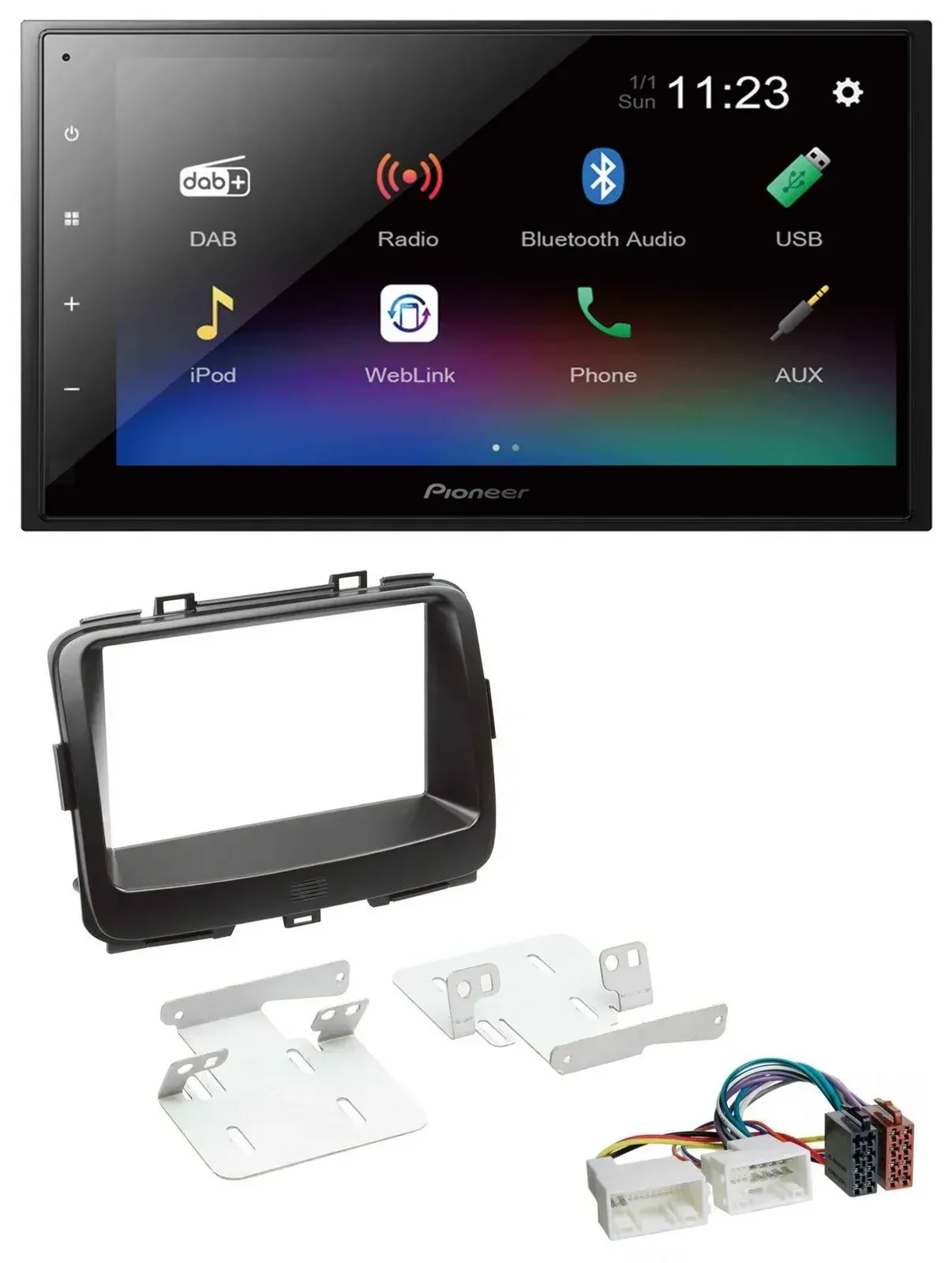 Автомагнитола для Kia Carens 4 RP (с 2013) Pioneer 2DIN, USB, Bluetooth, DAB, MP3