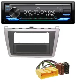 Автомагнитола JVC Bluetooth DAB USB MP3 для Mazda 6 (2008–2012), серебристо-чёрная
