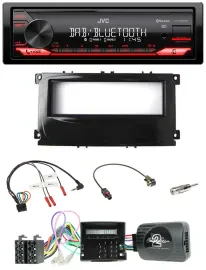Автомагнитола JVC Bluetooth, USB, DAB для Ford Galaxy/Focus/C-Max (с 2007), поддержка кнопок на руле и CAN