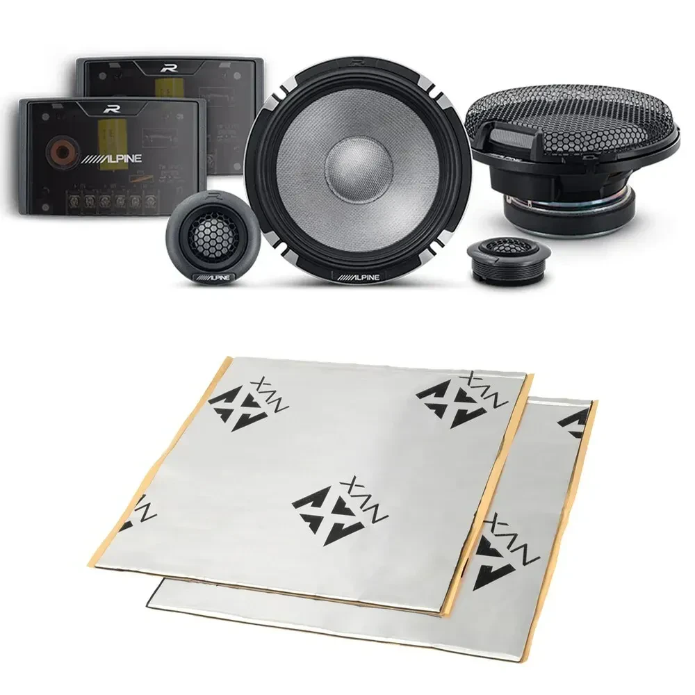 Автомобильные динамики Alpine R2-S652 6.5", компонентные, 200W (набор) с комплектом шумоизоляции