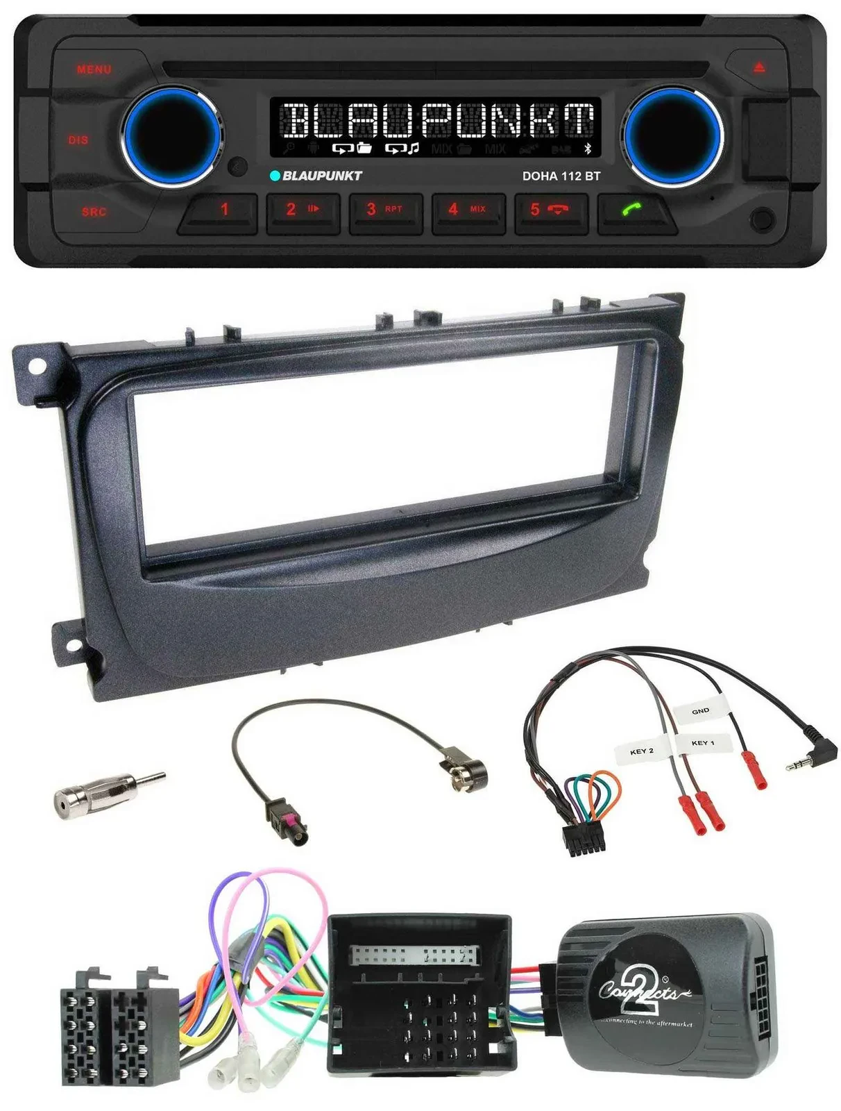 Автомагнитола для Ford Mondeo/S-Max (2007–2014) Blaupunkt CD/MP3, Bluetooth, USB