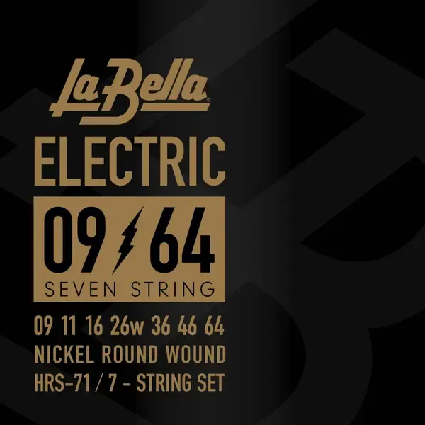 Струны для 7-струнной электрогитары La Bella HRS-71 Nickel Electric 9-64