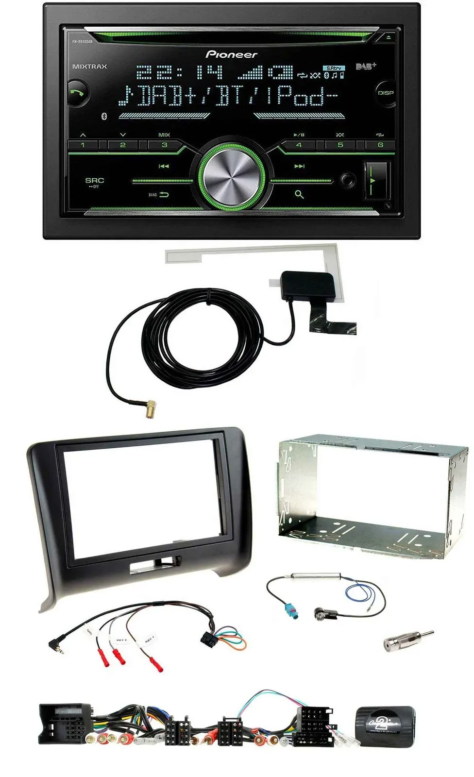 Pioneer CD USB Lenkrad Bluetooth 2DIN DAB Autoradio für Audi TT 2006-2014