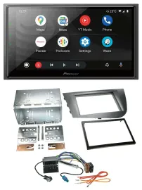 Pioneer USB 2DIN DAB MP3 Bluetooth Autoradio für Seat Leon 2005-2009 silber