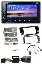 Pioneer Bluetooth 2DIN USB DVD DAB Lenkrad Autoradio für Seat Ibiza ab 08 Klavie