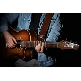 Ремень для гитары Ortega OSCU-2 GENUINE LEATHER STRAP BYZANTINE COCOA