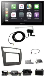 Pioneer USB Lenkrad 2DIN Bluetooth DAB Autoradio für BMW 1er PDC aut. Klima E87/