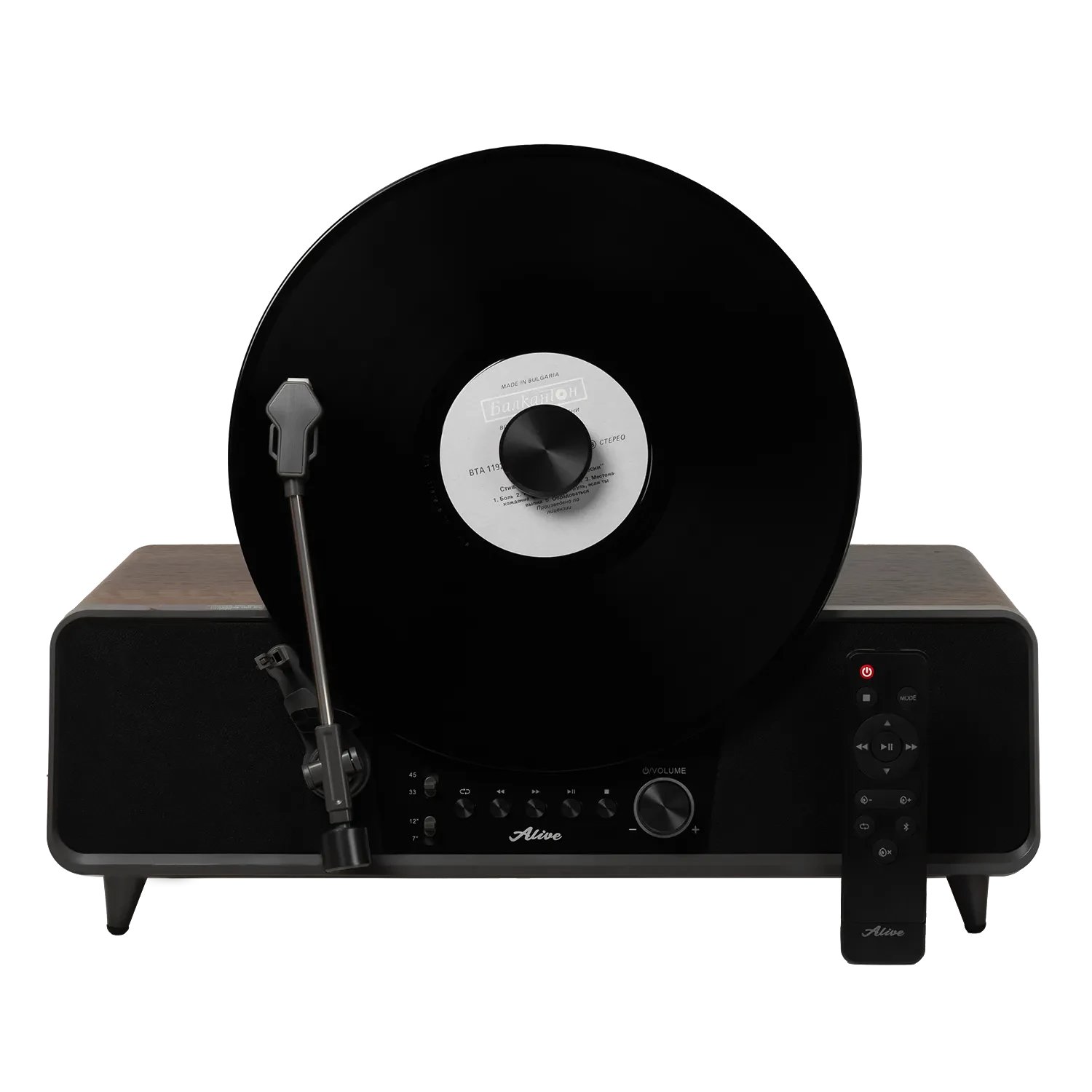 Вертикальный виниловый проигрыватель Alive Audio Pillar со встроенной акустической системой и Bluetooth