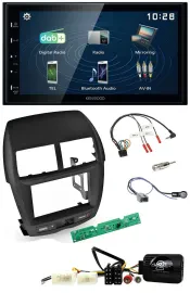 Автомагнитола для Mitsubishi ASX 2010–2014 Kenwood 2DIN, Bluetooth, USB, DAB, поддержка управления на руле