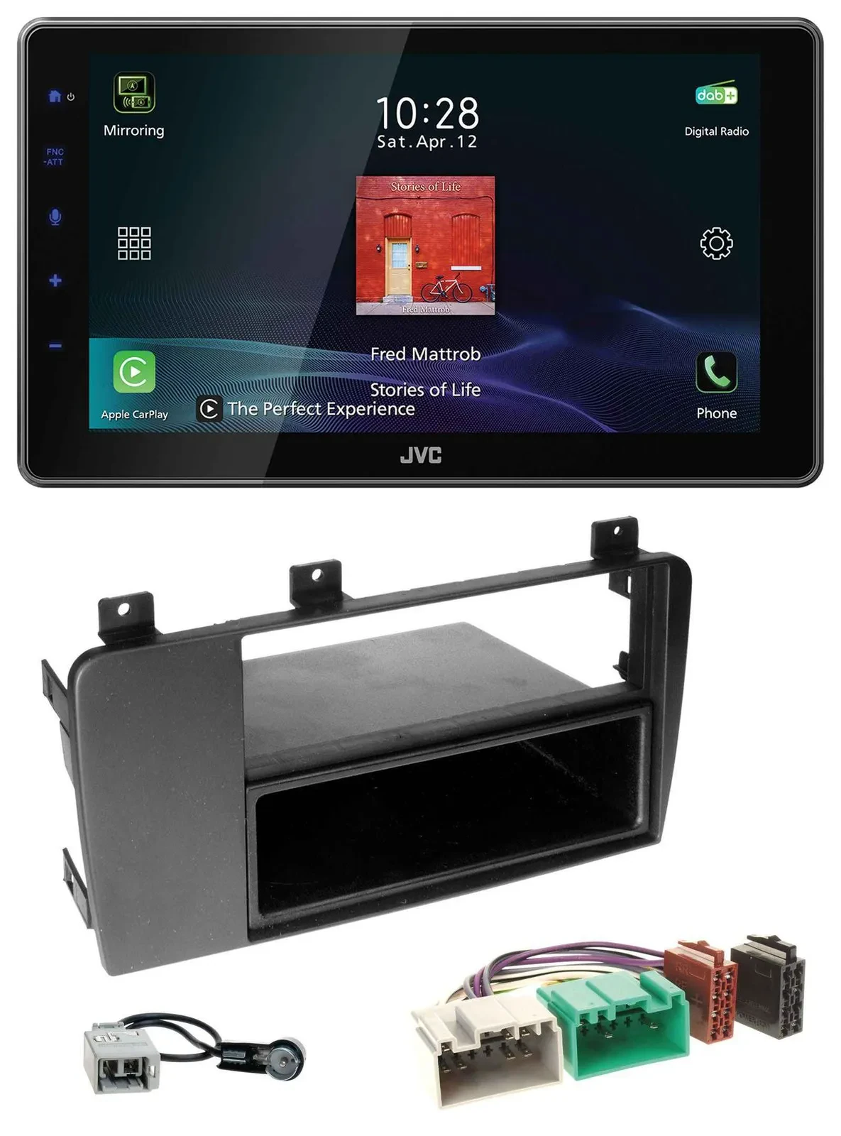 JVC DAB MP3 Bluetooth USB Autoradio für Volvo S60, V70, XC70 (04-09)