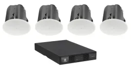 (4) JBL Control 418C/T 8" Commercial 70v Ceiling Speakers+Crown Amp 4 Restaurant