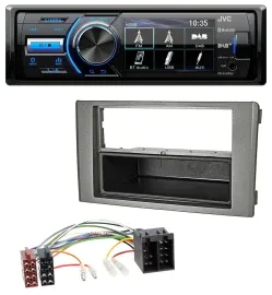 JVC Bluetooth MP3 USB DAB Autoradio für Iveco Daily (06-14) dunkelgrau