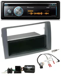 Автомагнитола для Fiat Idea (2006–2011) Pioneer CD/USB/Bluetooth, DAB, серый
