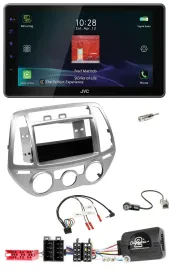 JVC DAB Lenkrad Bluetooth USB Autoradio für Hyundai i20 2012-2014 silber man. Kl
