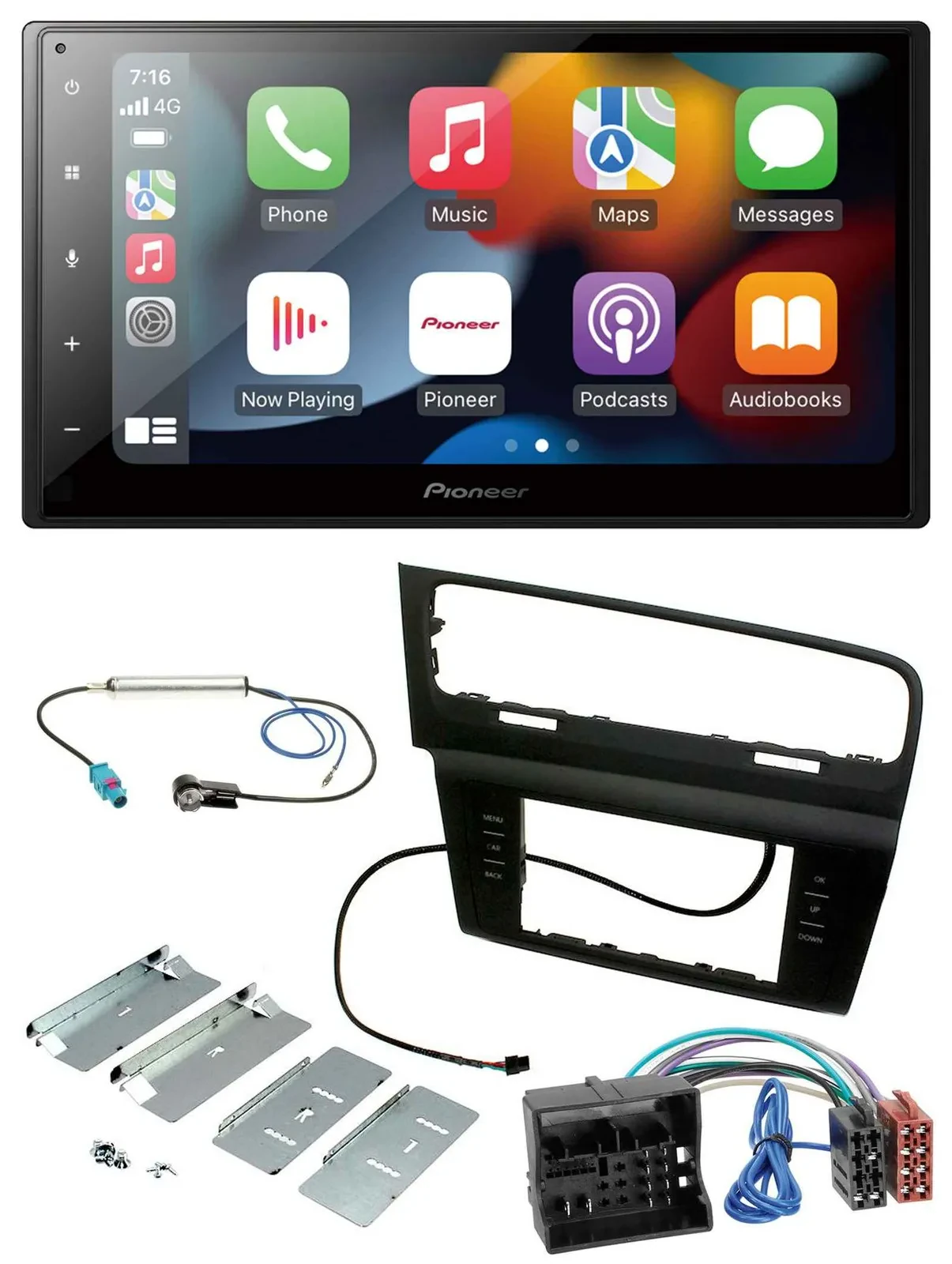 Pioneer DAB Bluetooth 2DIN USB MP3 Autoradio für VW Golf VII (ab 11/2012)