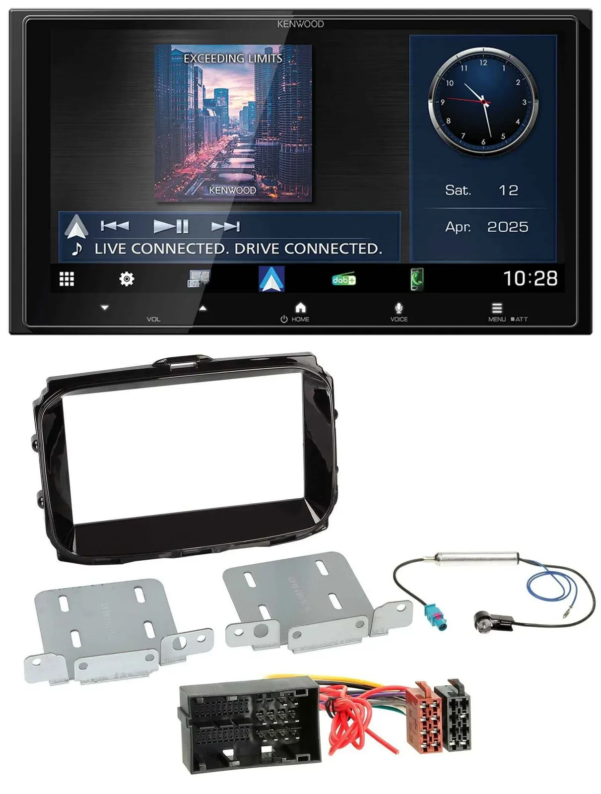 Kenwood Bluetooth 2DIN USB DAB MP3 Autoradio für Alfa Giulietta ab 13 940 Faceli