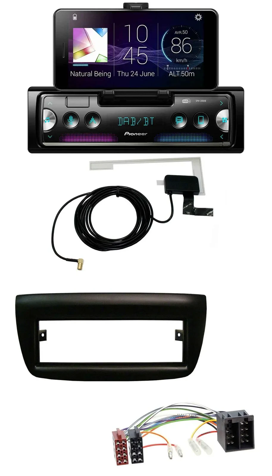 Pioneer DAB Bluetooth MP3 USB Autoradio für Fiat Doblo 12-15 Opel Combo 10-15
