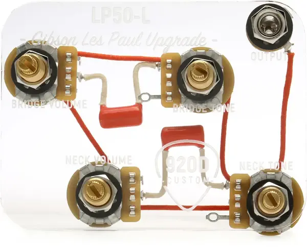 Комплект темброблока 920D Custom Les Paul Wiring Harness 3-way Switch 4 Long Shaft Pots