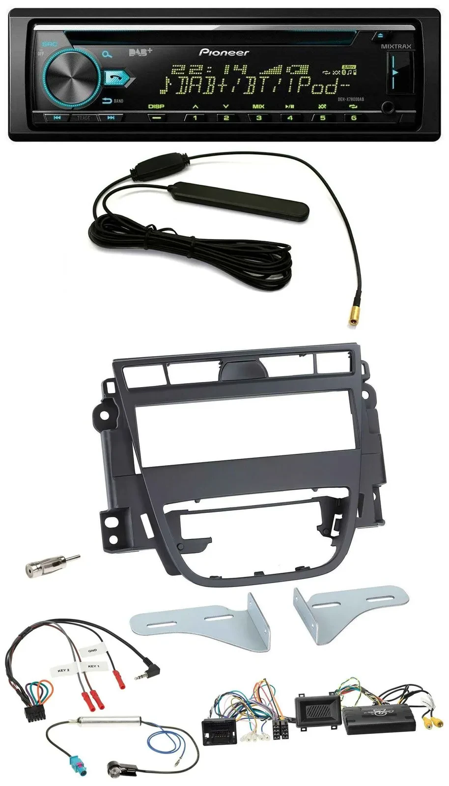 Pioneer CD MP3 Lenkrad DAB USB Autoradio für Opel Meriva B ab 2010