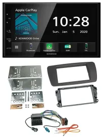 Kenwood Bluetooth MP3 DAB USB 2DIN Autoradio für Seat Ibiza ab 08 tuam-grey