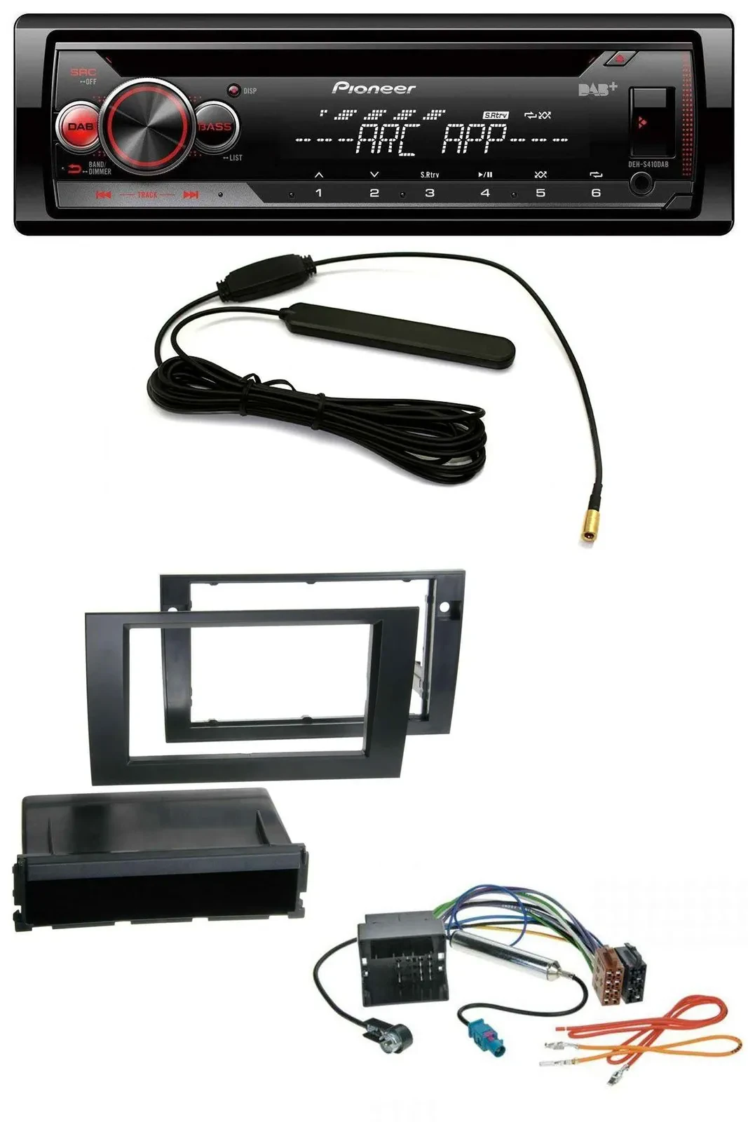 Pioneer CD USB AUX DAB MP3 Autoradio für Audi A4 01-08 B6 B7 Symphony Quadlock