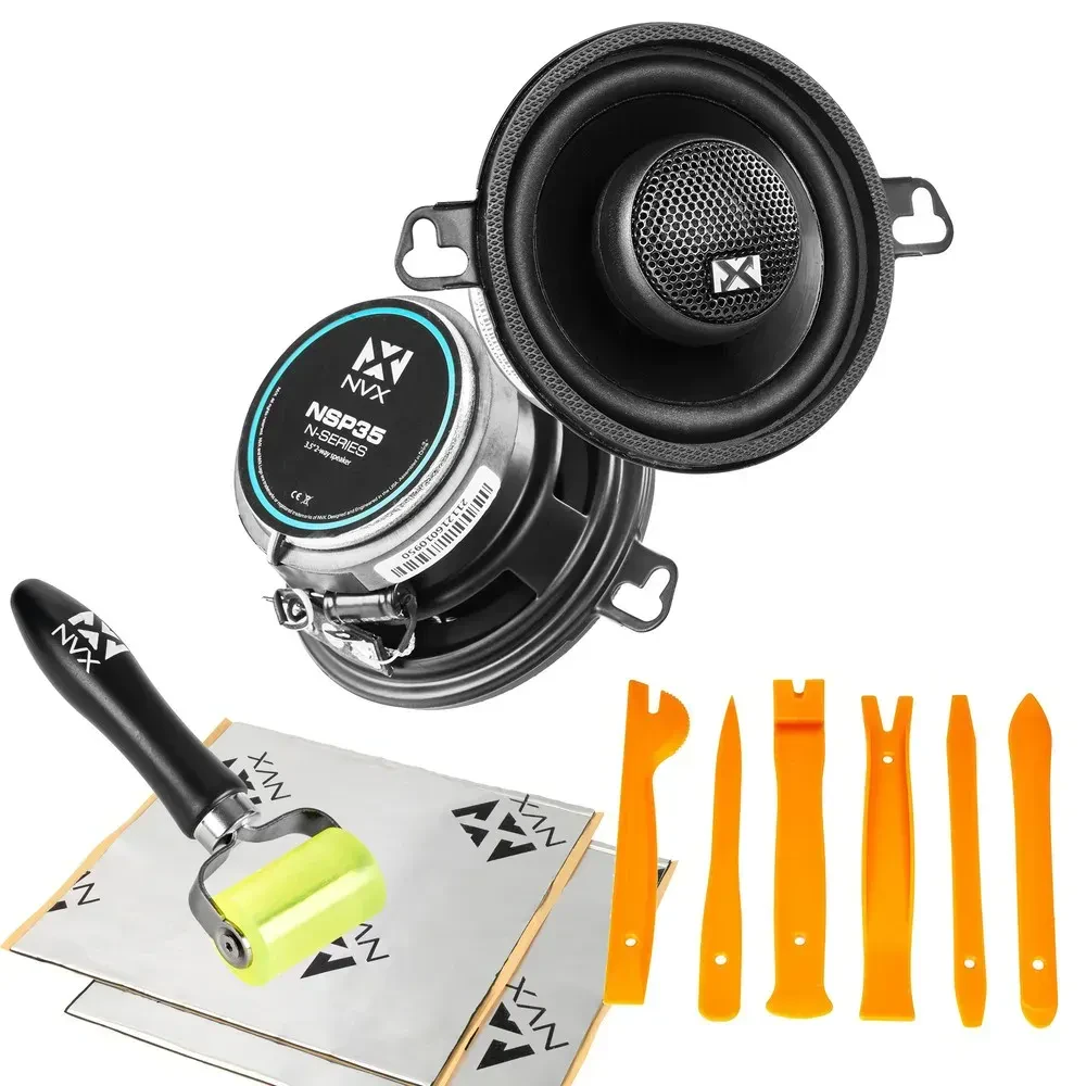 Автомобильные динамики NVX NSP35 3.5" 70W (набор) с NVX Sound Damping & Panel Removal Kit
