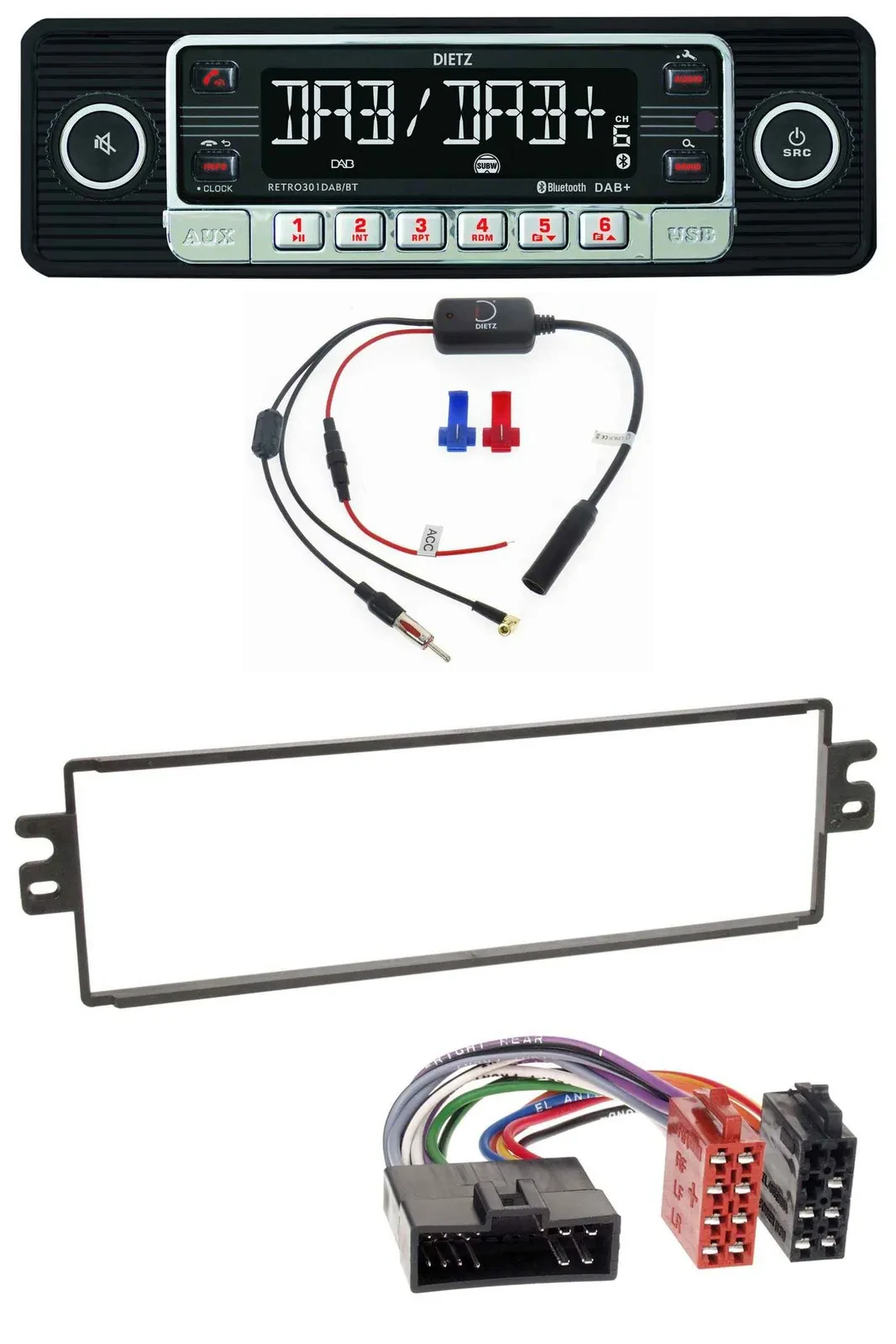 Dietz MP3 DAB Bluetooth USB Autoradio für Kia Rio Clarus Carens bis 2002