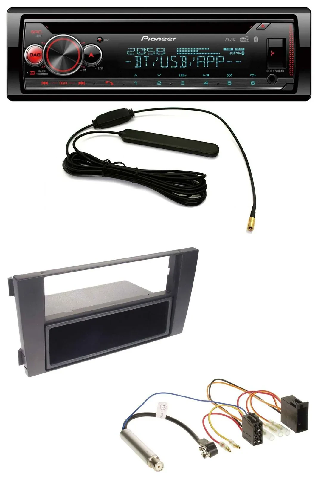 Автомагнитола Pioneer USB DAB MP3 Bluetooth CD для Audi A6 C5 2001–2005 (Symphony, ISO)