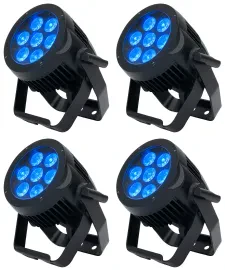 Прибор смены цвета American DJ 7P HEX IP65 RGBAW+UV LED DMX (4 штуки)