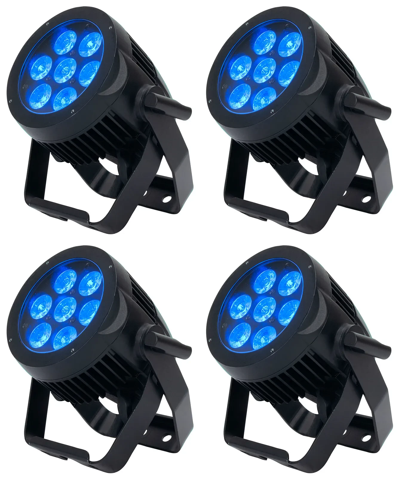 Прибор смены цвета American DJ 7P HEX IP65 RGBAW+UV LED DMX (4 штуки)