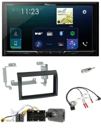 Pioneer Lenkrad Bluetooth USB 2DIN DAB Autoradio für Citroen Jumper ab 14 schwar