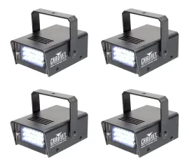 (4) Chauvet DJ MINI Strobe LED FX Lights with Variable Speed (replaces CH-730)