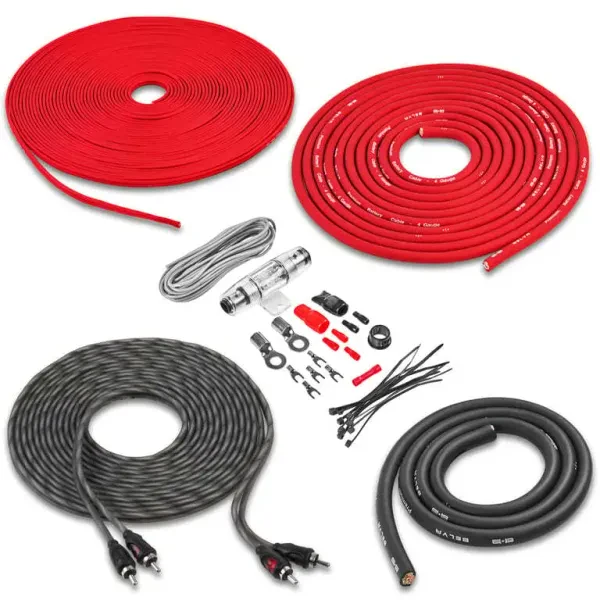 Belva BAK42 Complete 4 Gauge Amp Wiring Kit w/ 2 Channel RCA Cable