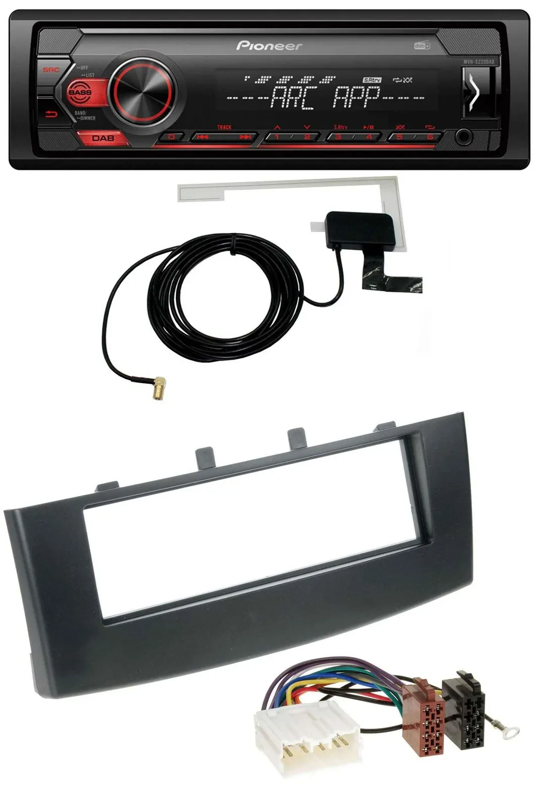 Pioneer 1DIN USB DAB MP3 AUX Autoradio für Mitsubishi Colt (ab 2009)