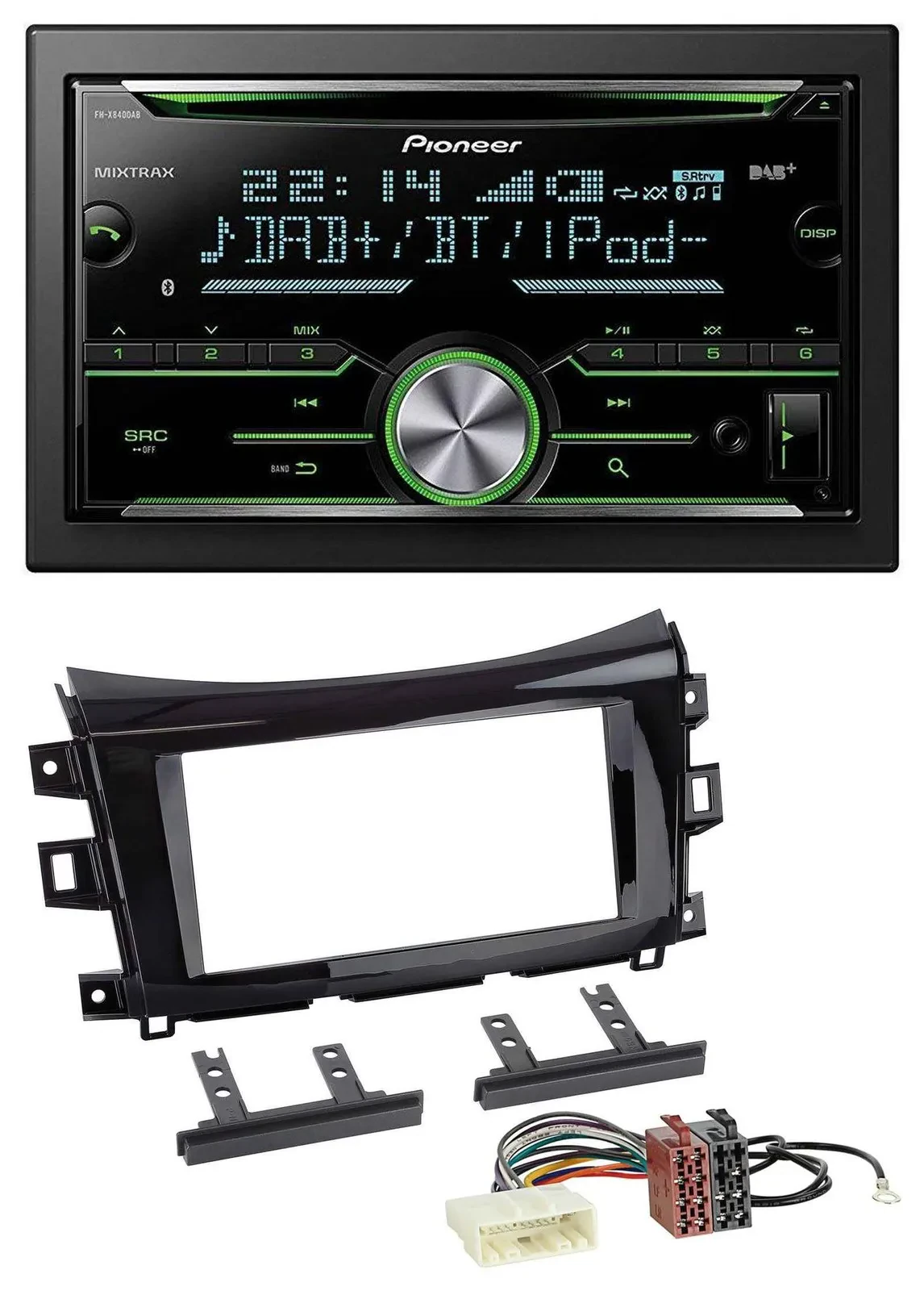 Pioneer Bluetooth MP3 DAB 2DIN USB CD Autoradio für Nissan Navara (ab 16)