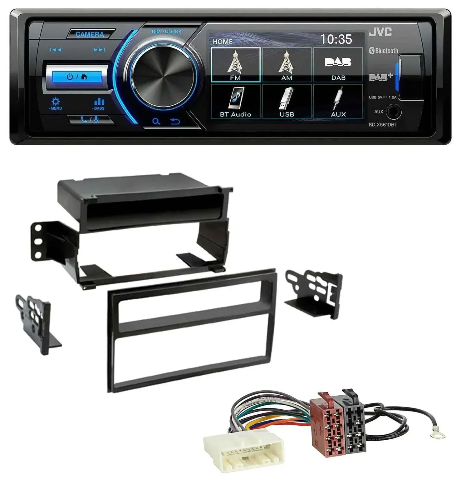 Автомагнитола для Nissan Versa/Tiida (с 2007) JVC Bluetooth, MP3, USB, DAB